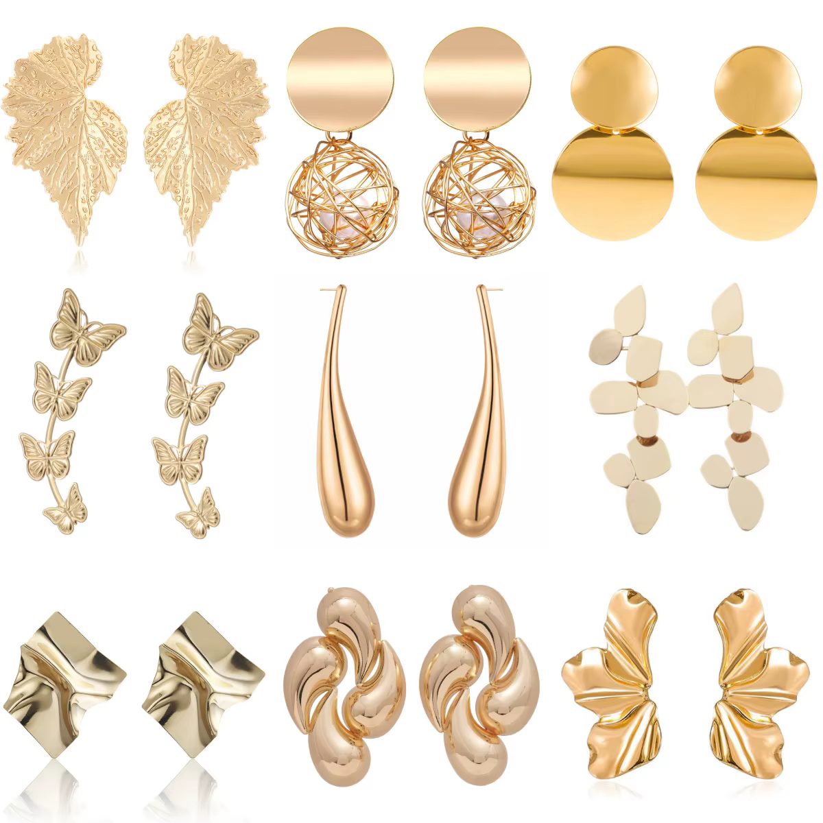 Boucles d'oreilles en métal pour femmes