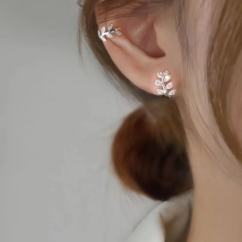 Manchette d'oreille en argent regardé 925 pour femme
