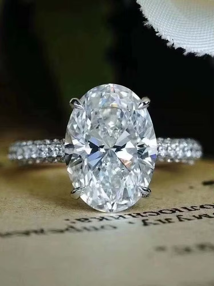 Bague ovale en argent Sterling 925