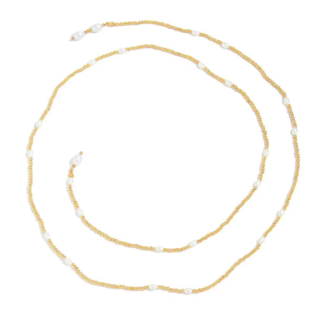 SHIXIN – chaîne de perles de couleur or pour femmes