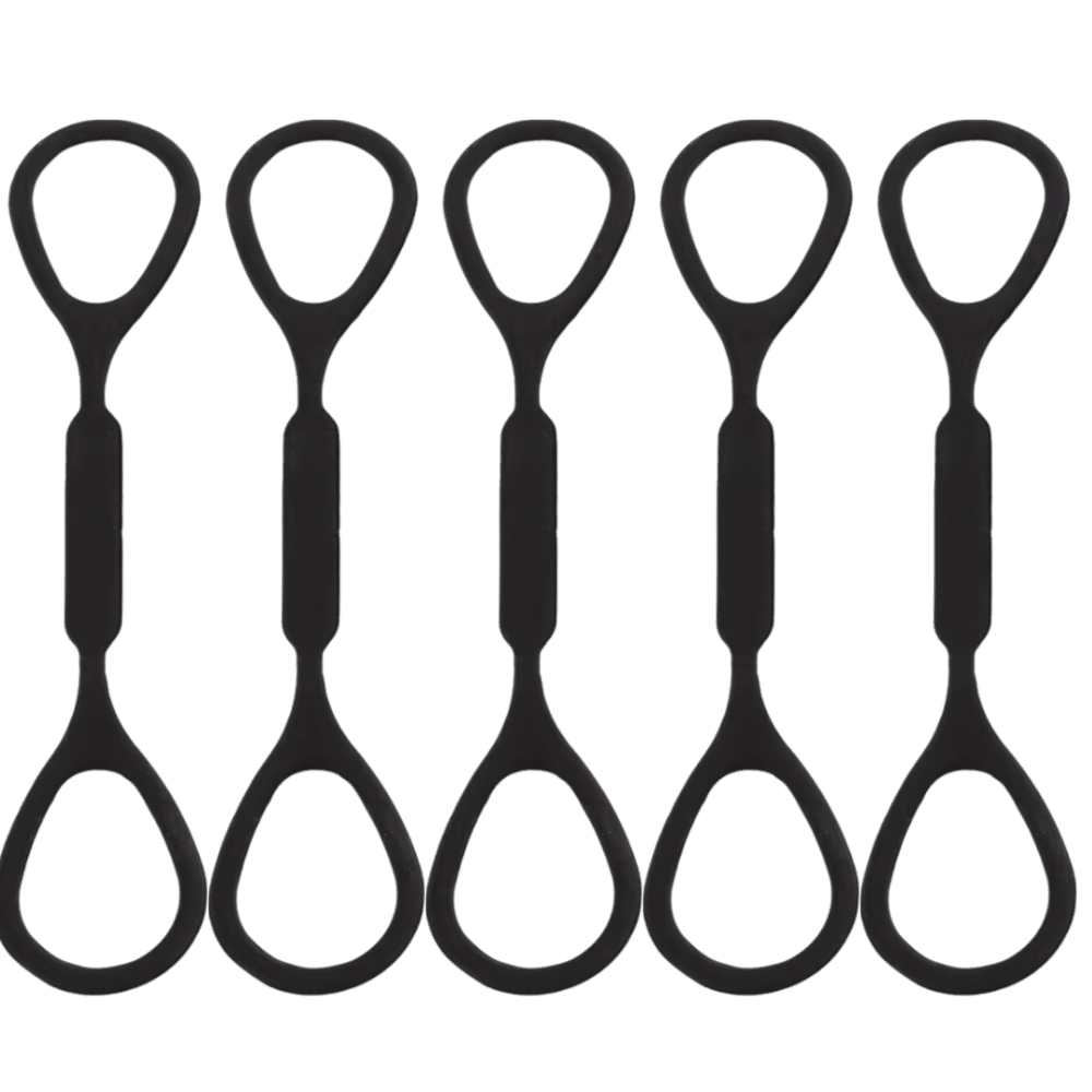 5 pièces en silicone ​ Butée de glissière de trompette ​ ​ Anneaux élastiques ​ ​ Ajustement universel ​ ​ Anneau