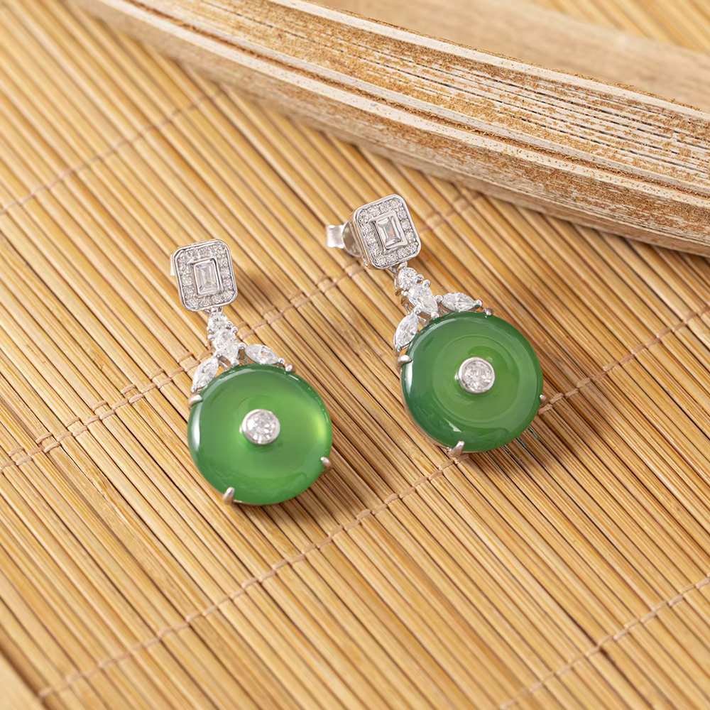 Vinregem-Boucles d'Oreilles Pendantes Vintage en Argent Sterling 925