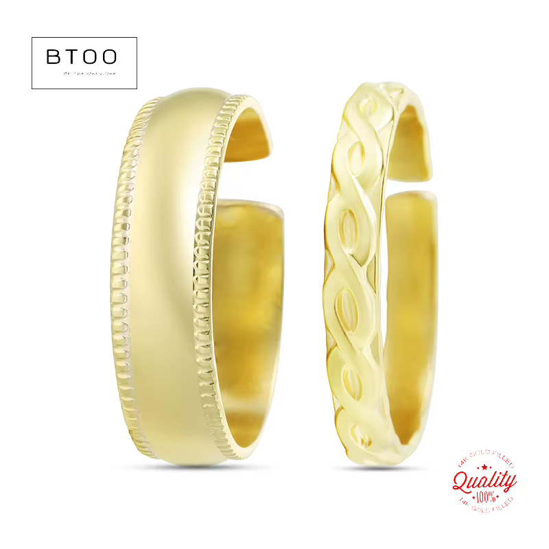 Bande remplie d'or 14 carats