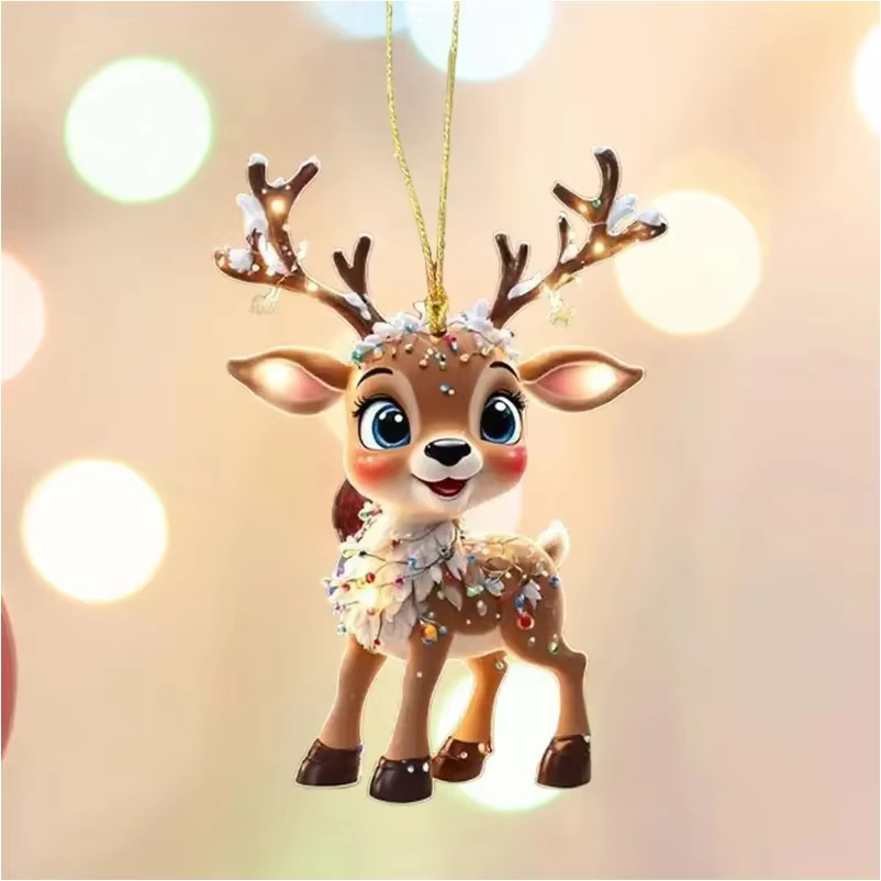 Décoration de noël cerf arbre