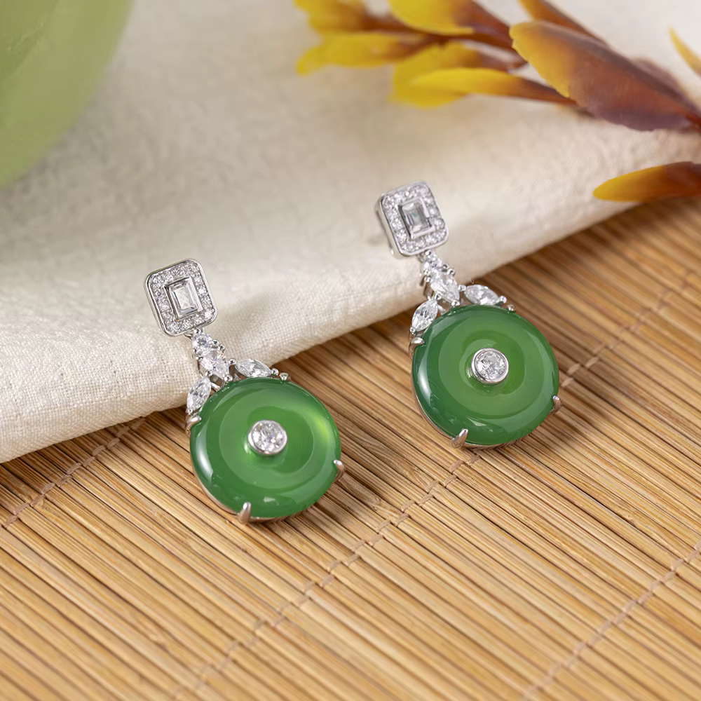 Vinregem-Boucles d'Oreilles Pendantes Vintage en Argent Sterling 925