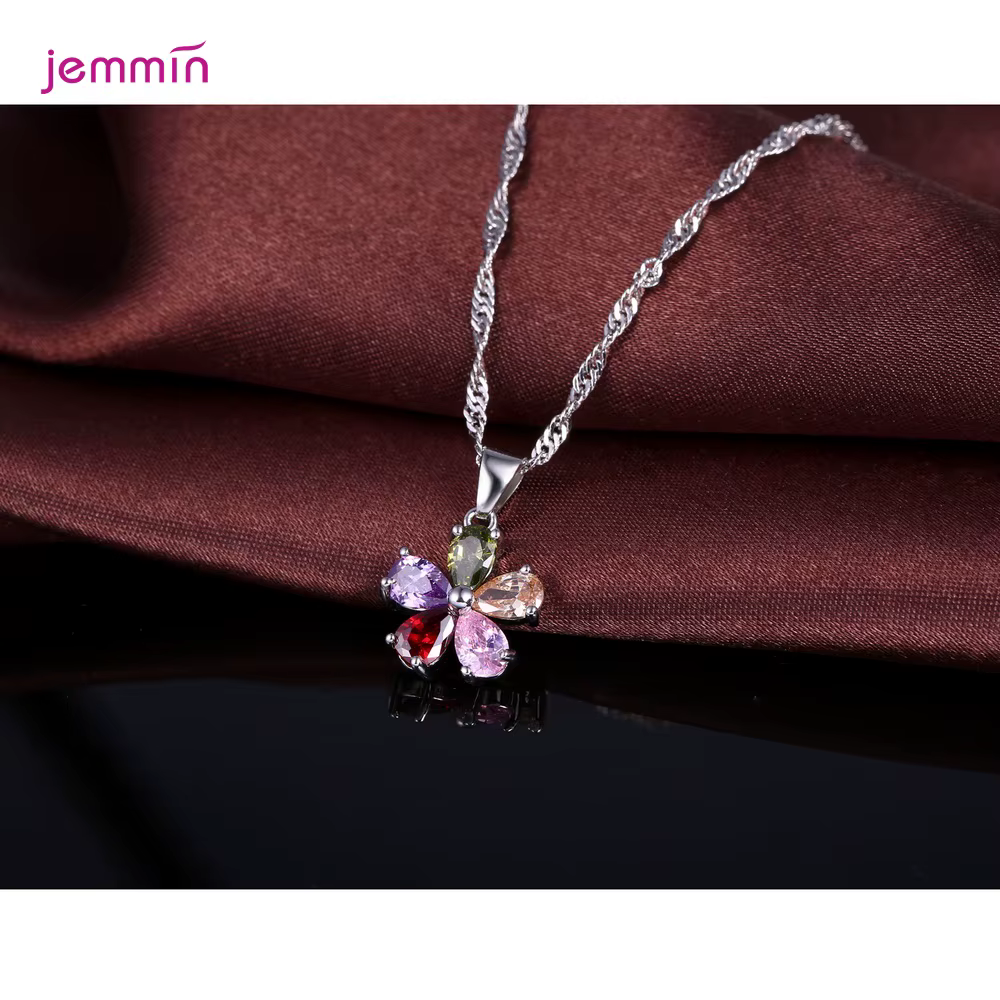Ensemble de bijoux élégant en argent sterling 925 véritable