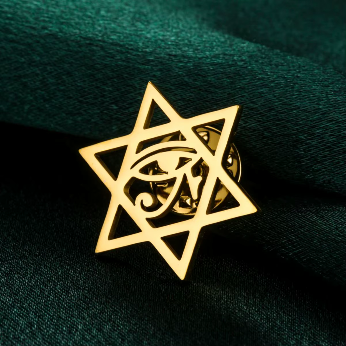 LIKGREAT étoile de David broche oeil d'horus hexagramme