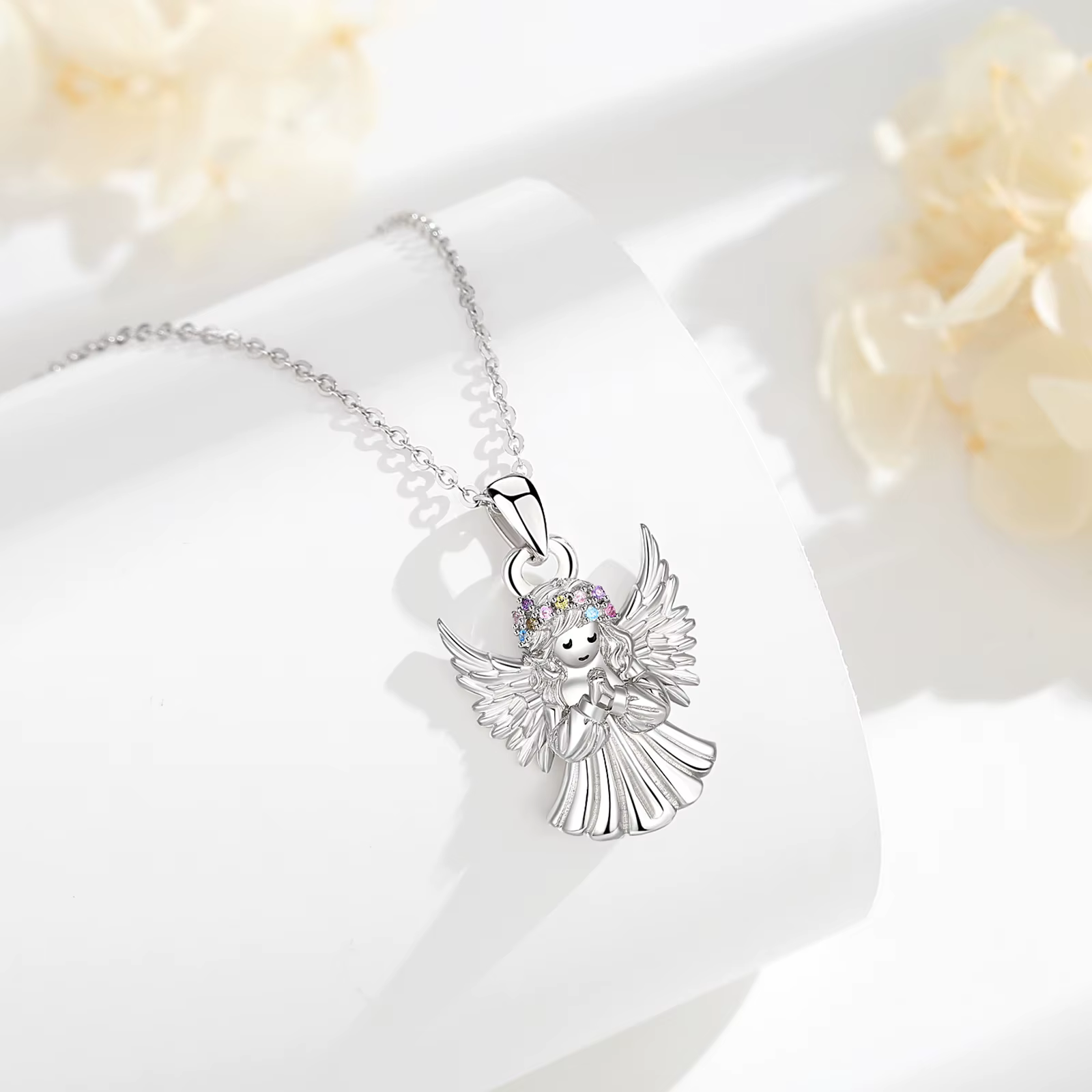 Eudora-Collier Ange en Argent Sterling 925 pour Femme