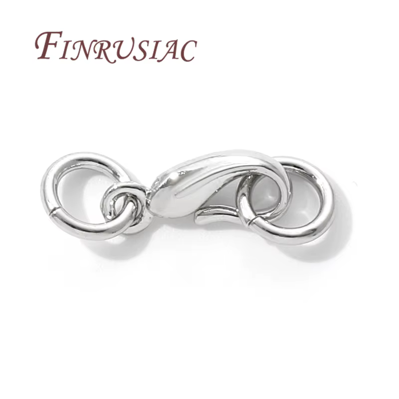 Fermoir pour bijoux plaqué or 14 carats avec connecteurs à anneau ouvert pour accessoires de collier