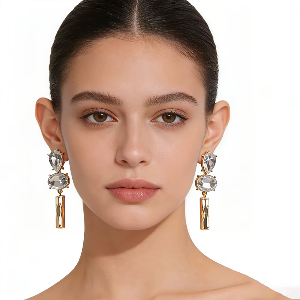 Boucles d'oreilles en or martelé (Glam Moderne) – Bijoux tendance parfaits pour les brunches et les tenues élégantes