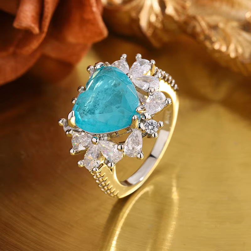 Bague plaquée argent 925 exquise pour femmes