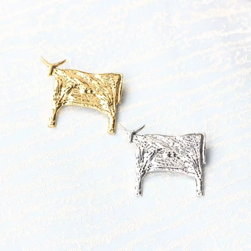 Broche de veau du zodiaque Vintage