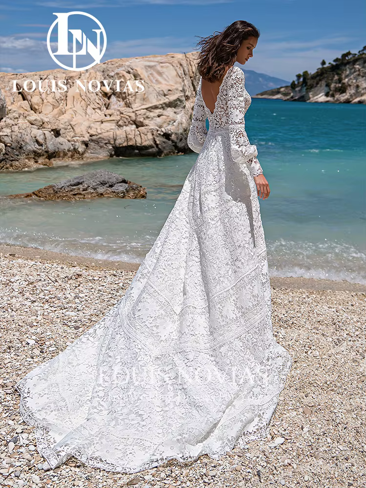 Modiis-Robes de mariée en dentelle pour femmes