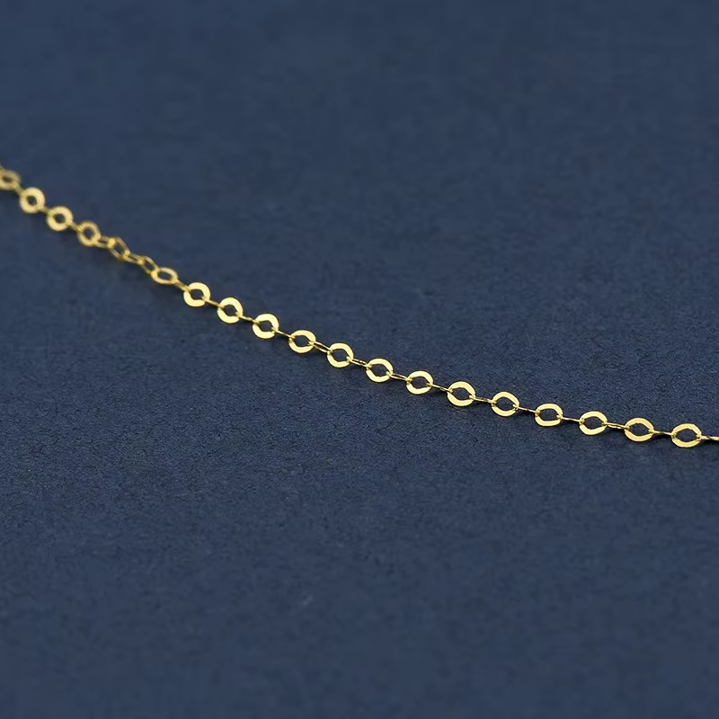 Collier clavicule à maillons toriques en or 18K Au750 pour femmes