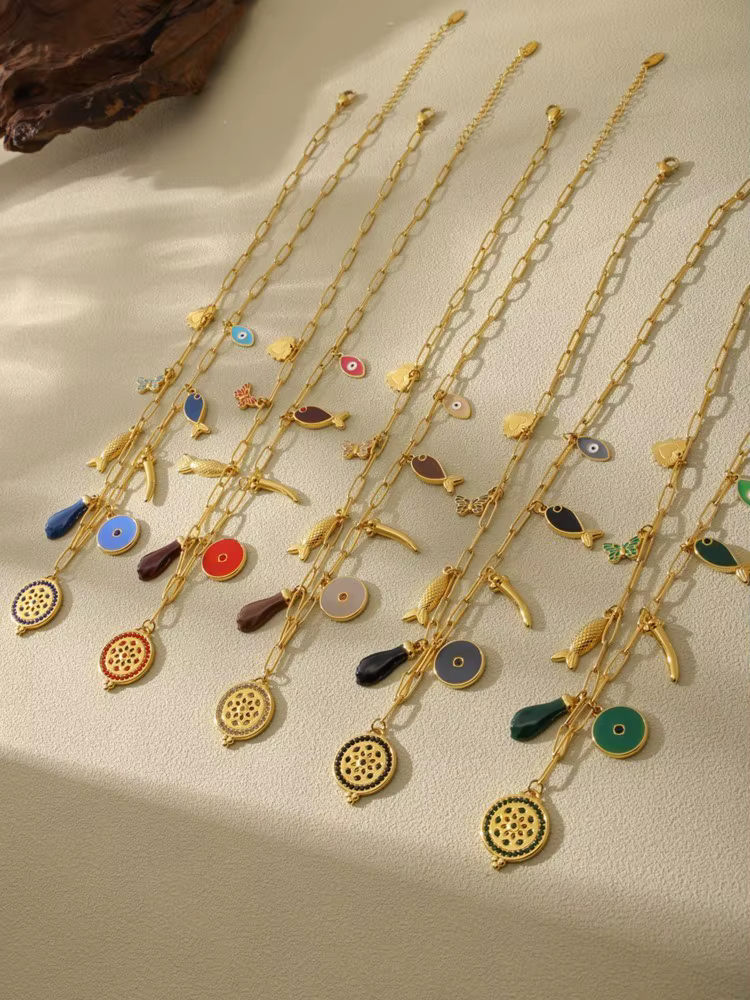 Collier chaînes en acier inoxydable pour femmes