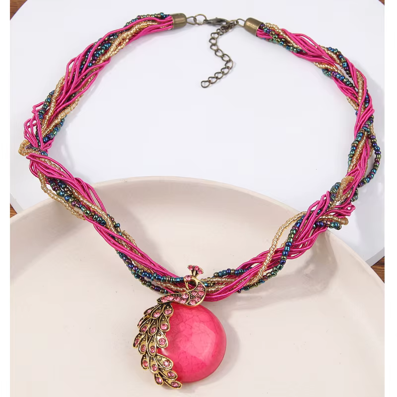 Collier ras du cou ethnique bohémien pour femmes