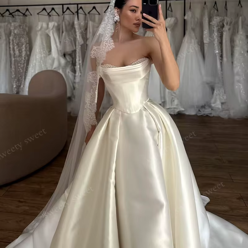 Robe De mariée en Satin gracieux