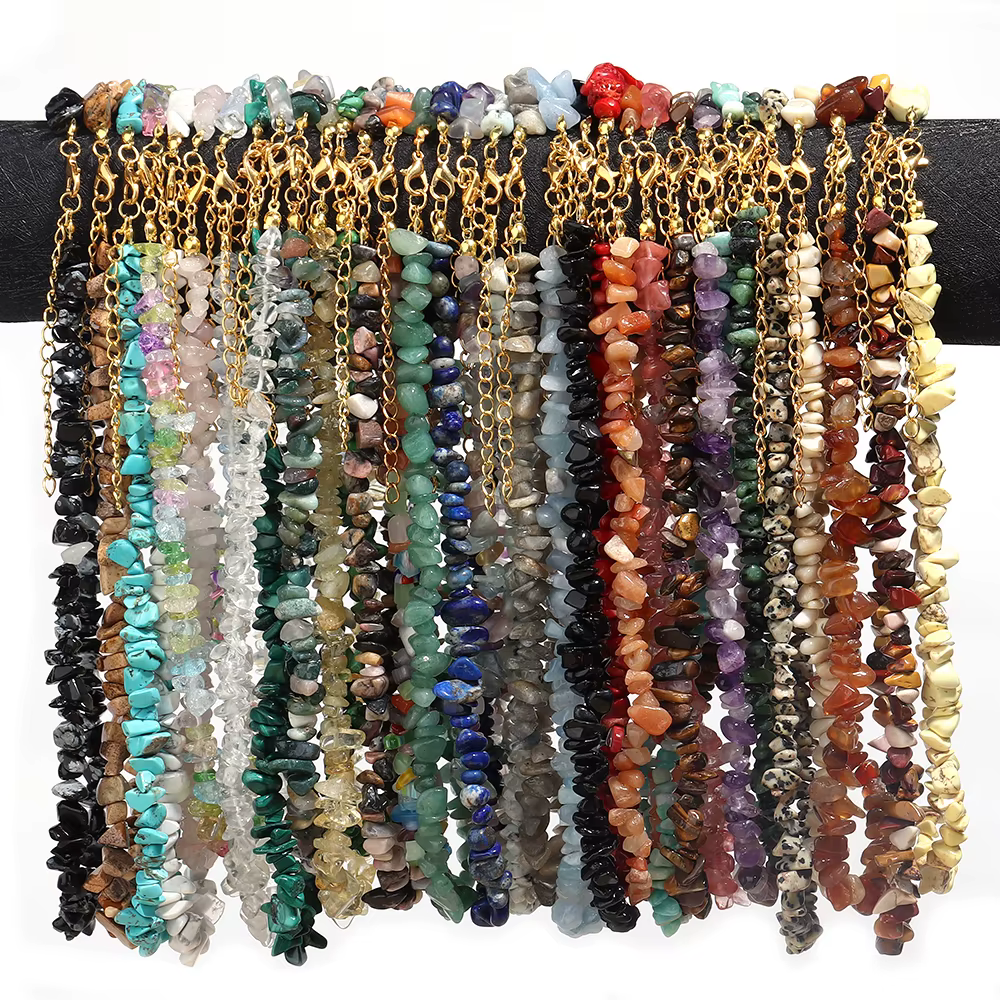 Collier ras du cou en pierre naturelle pour femmes