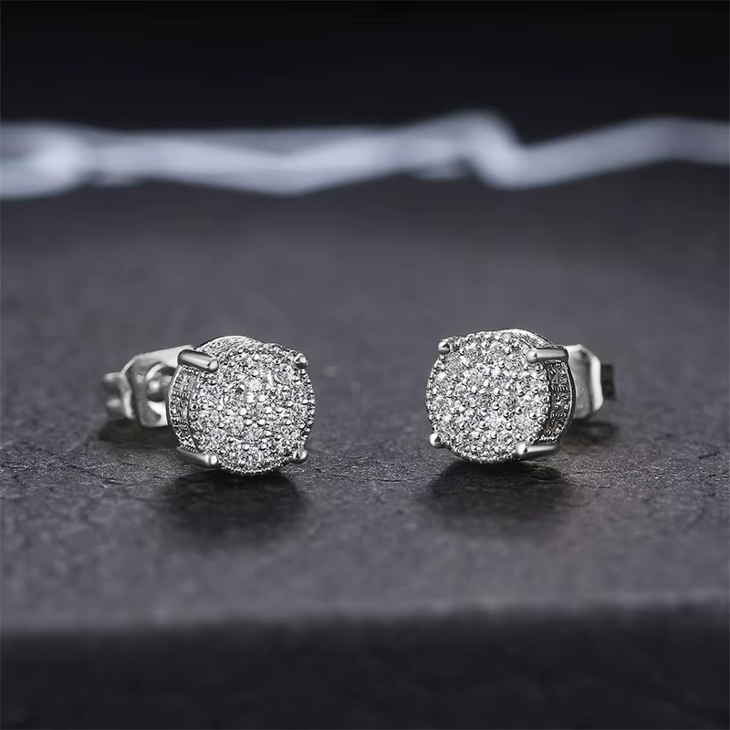 Huitan – boucles d'oreilles fantaisie de forme ronde