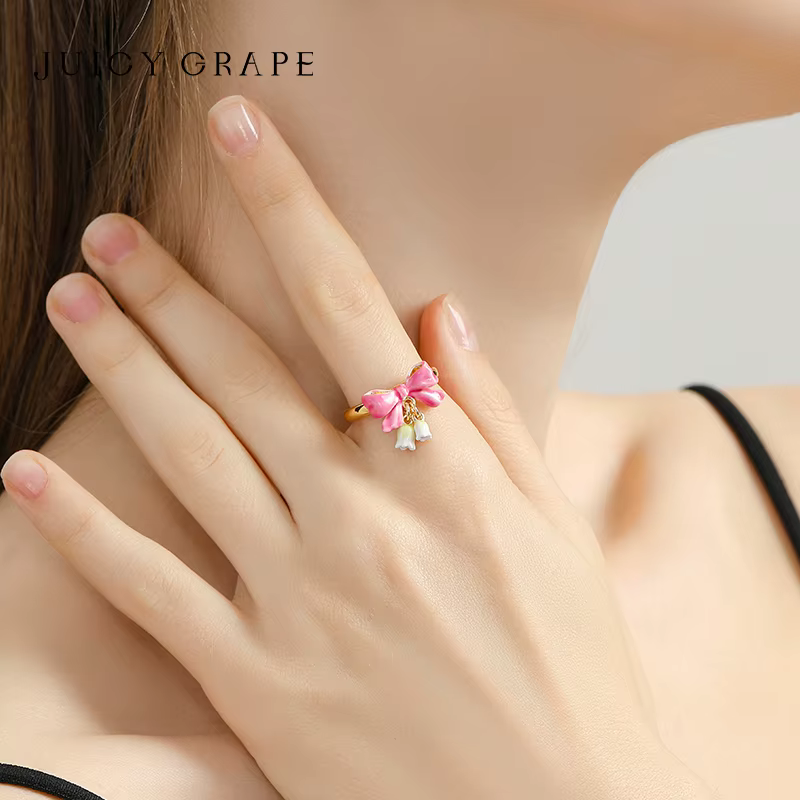 JUICY GRAPE-Bague à Nministériels d Rose pour Femme