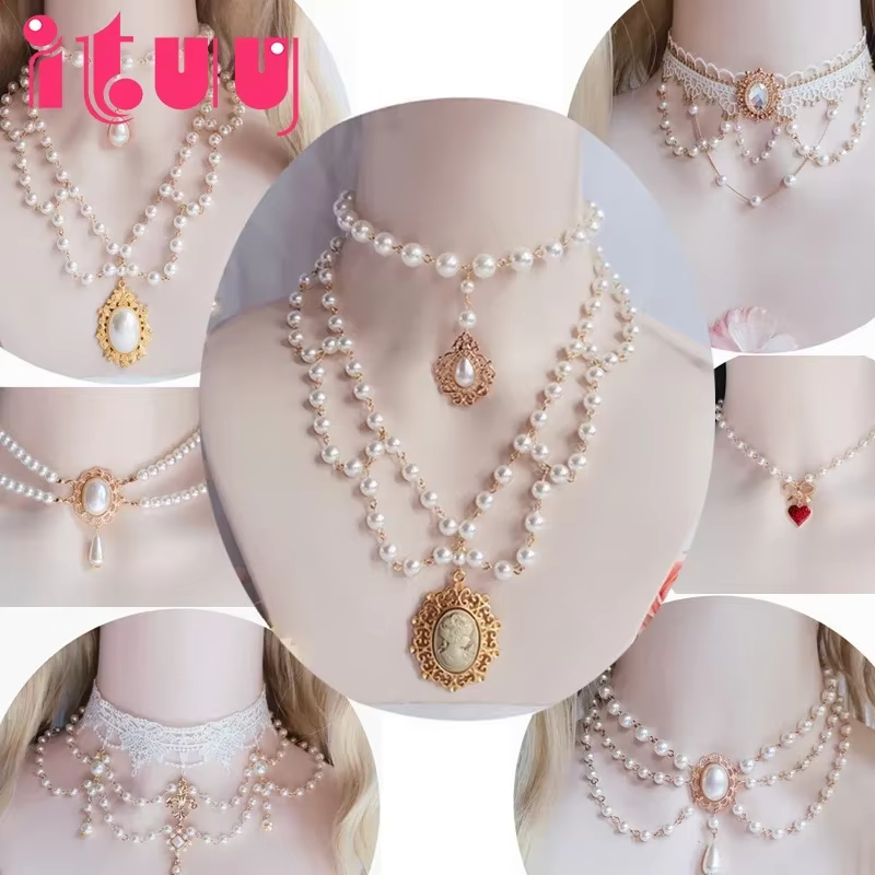 Magnifique collier de mariage de Style Rococo Vintage