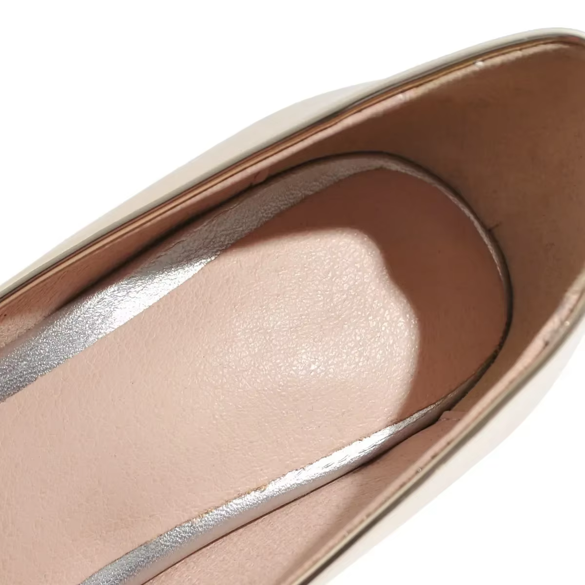 Escarpins à plateforme en cuir verni miroir brillant pour femmes