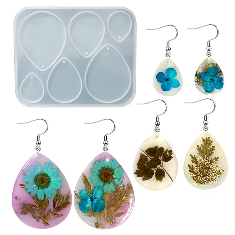 Moule géométrique en silicone pour pendentif de boucle d'oreille
