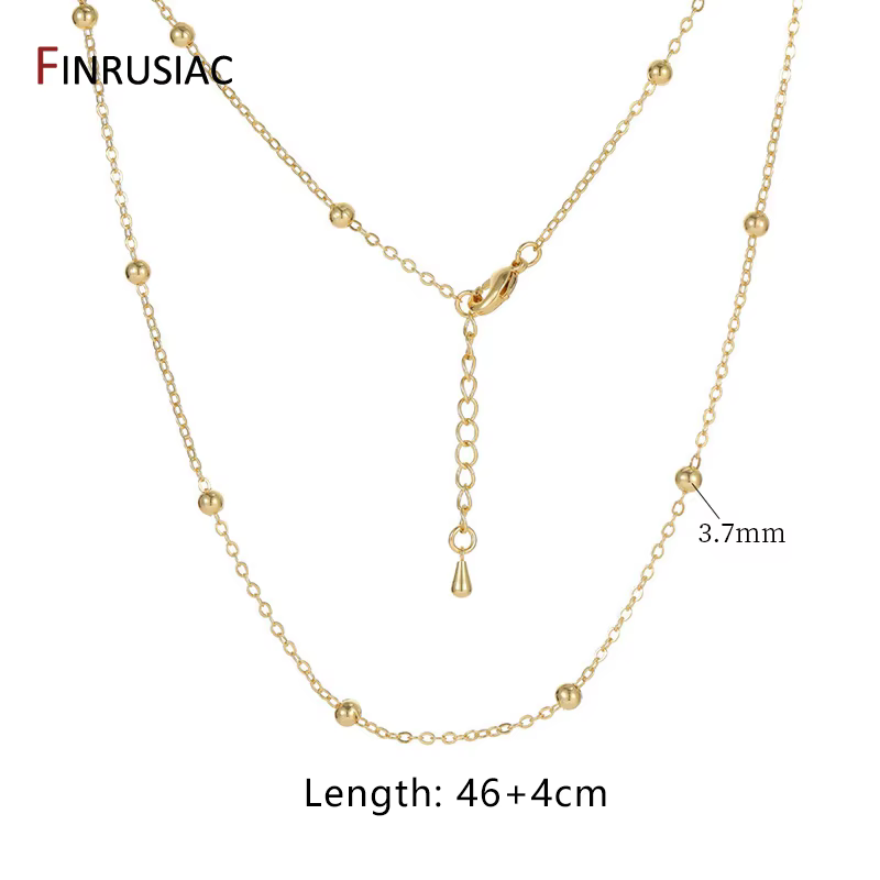 Chaînes de collier plaquées or véritable 14K pour la fabrication de bijoux