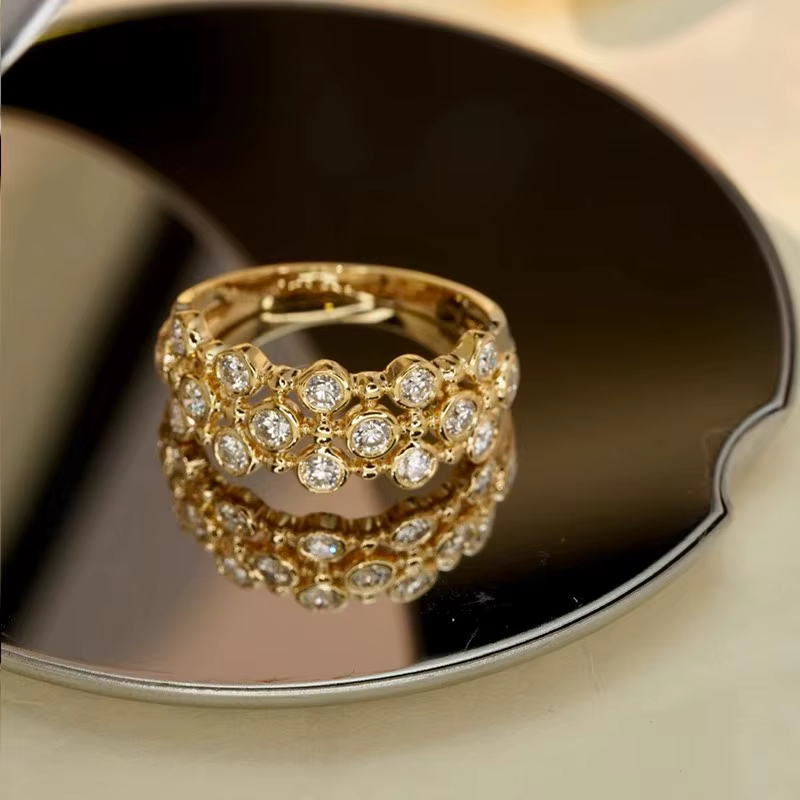 Bague plaquée or 18 carats pour femme