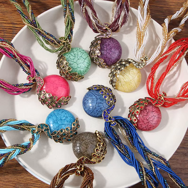 Collier ras du cou ethnique bohémien pour femmes