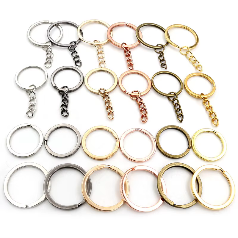 20Pcs 25-30mm Or Argent Plaqué Porte-clés
