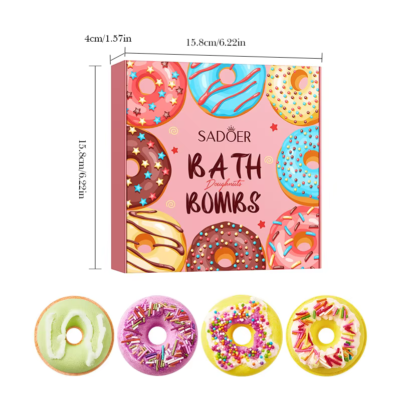 Ensemble de bombes de bain Donut – 4 sels