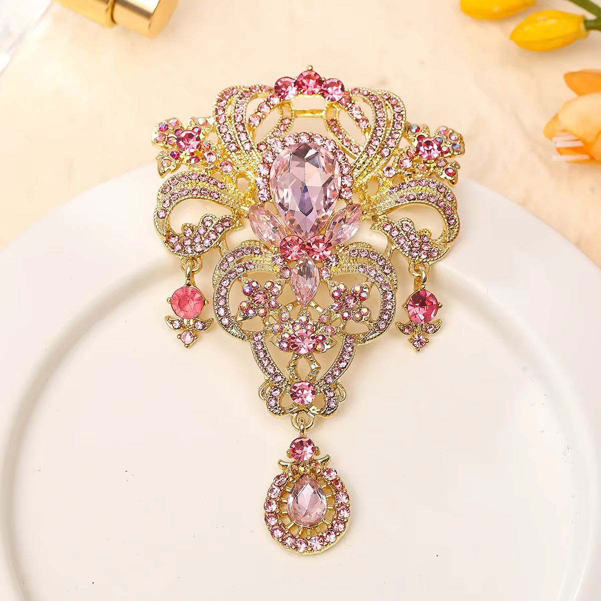 Broche en cristal créative Vintage