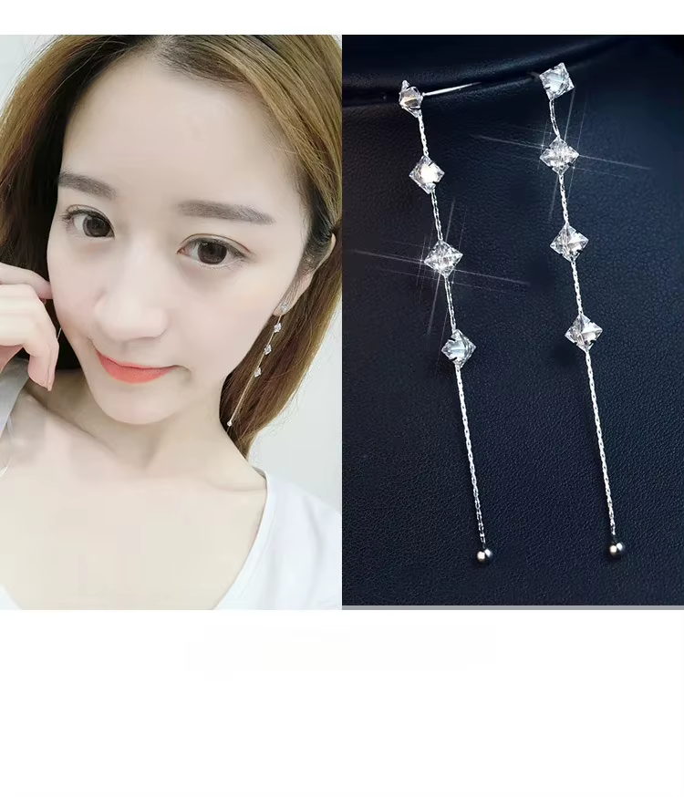 Boucles d'oreilles élégantes en argent Sterling 925 pour femmes