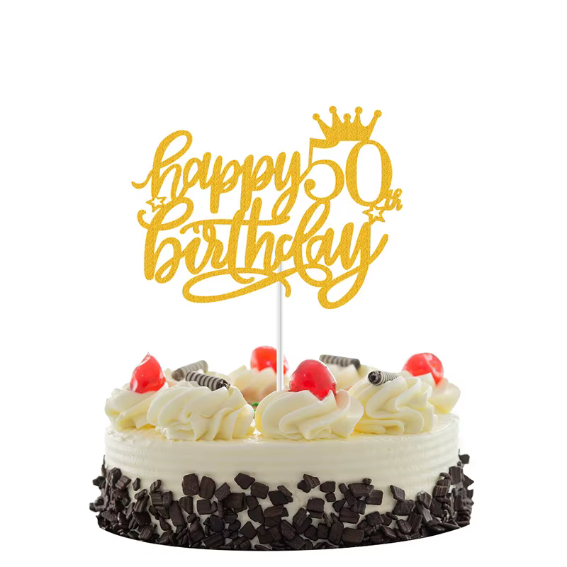 Nouveautés décoration de gâteau joyeux anniversaire en or Rose 13e 16e 18e 21e 30e 40e 50e âge cadeaux pour adultes