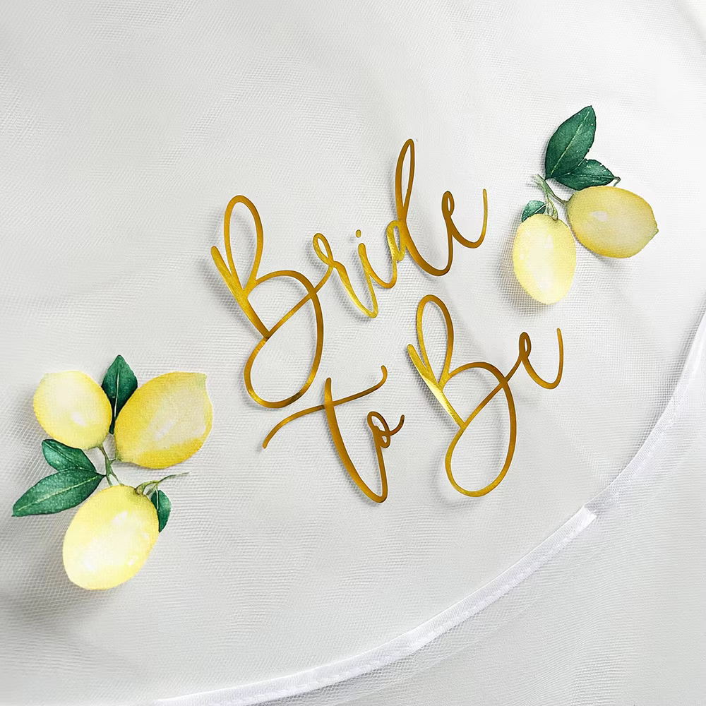 Voile de mariée au citron pour enterrement de vie de jeune fille