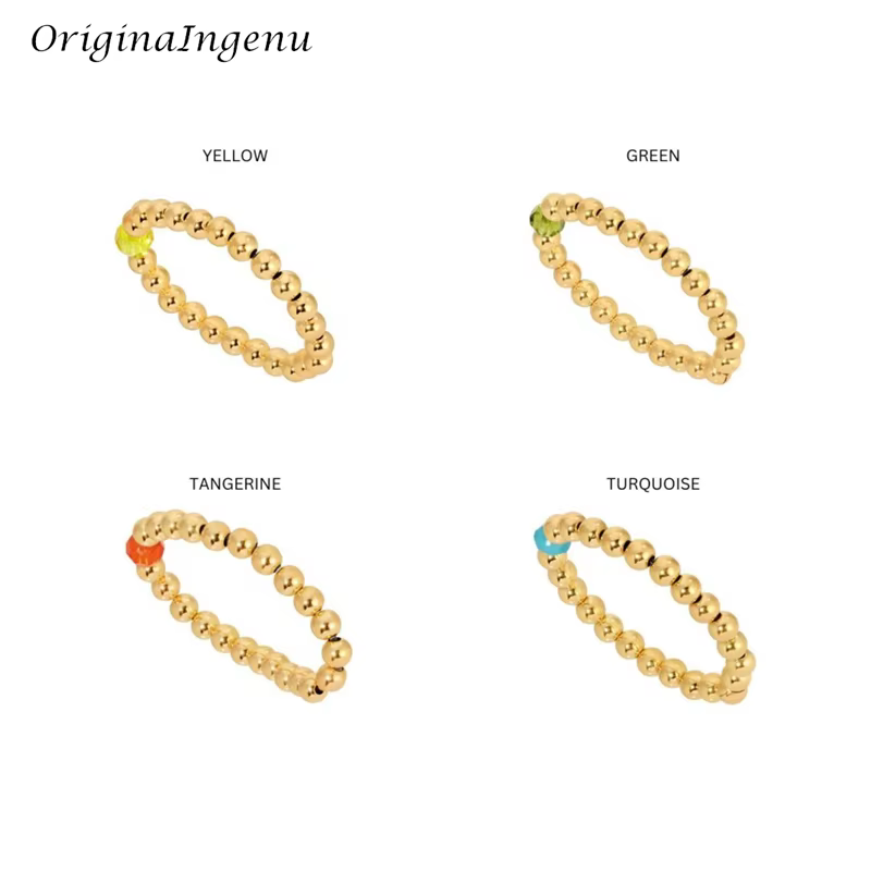 Bague Perlée Extensible en Clip