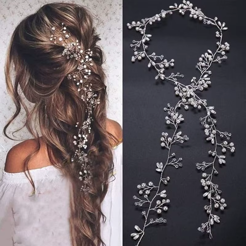 Accessoires de cheveux de mariée en cristal