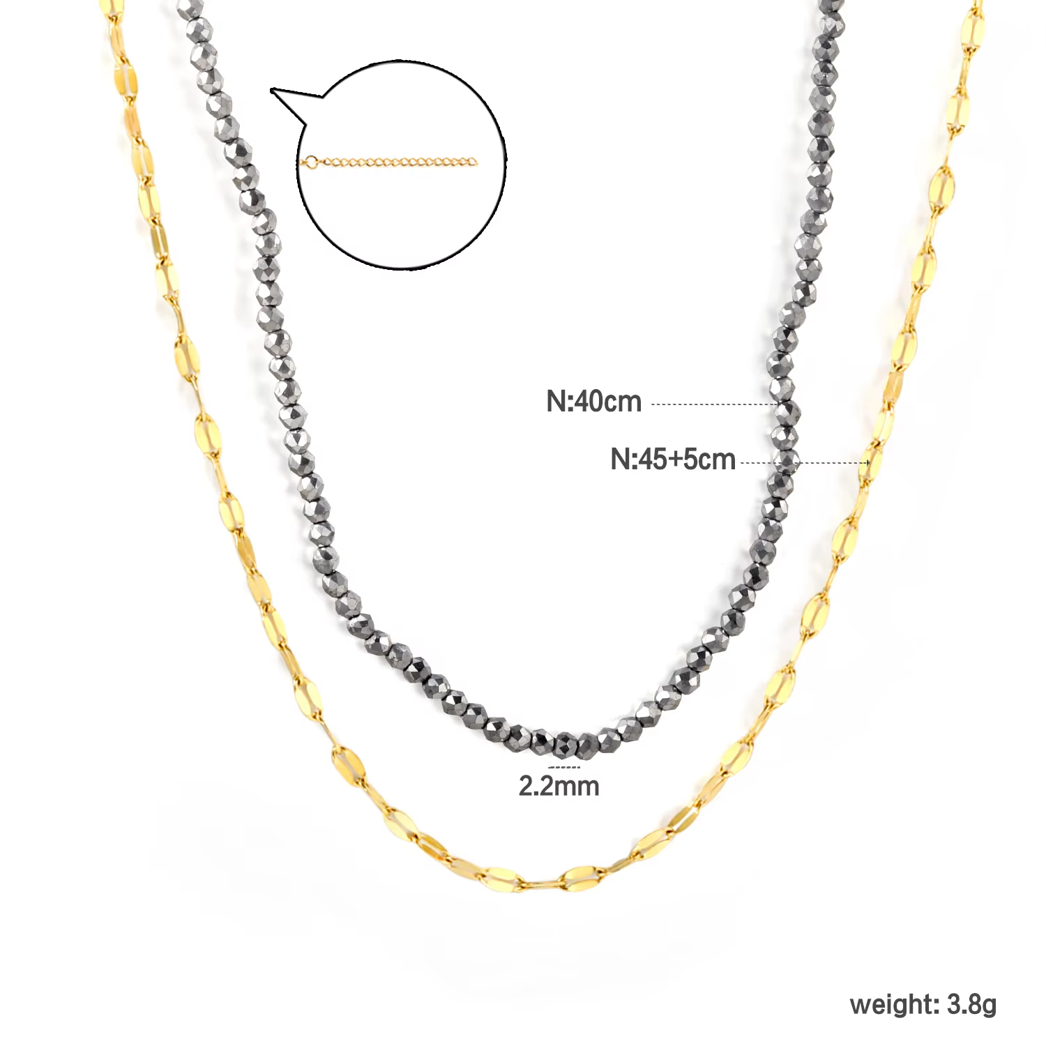 LUXUSTEEL – pendentif en acier inoxydable pour femmes
