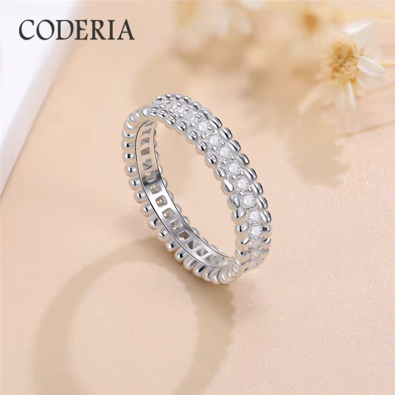 Bague kaléidoscope Moissanite en or 3CT 18K