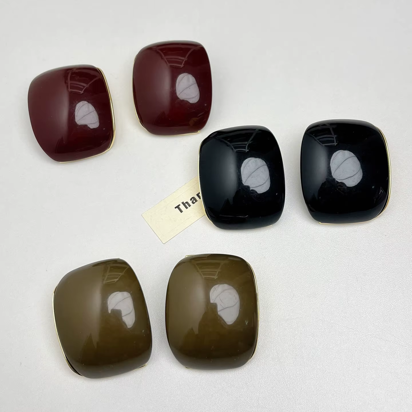 Boucles d'oreilles en résine pour femmes