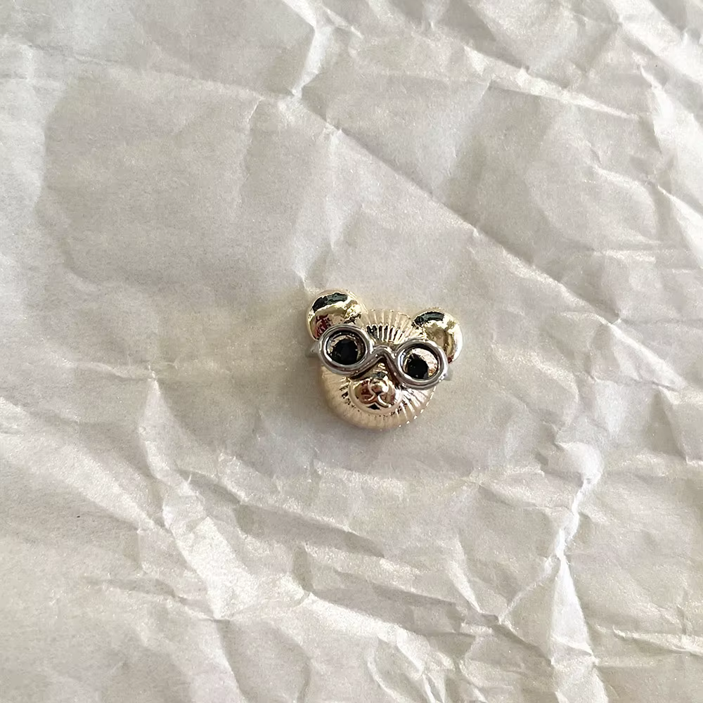 Dr.Bear- Kiyomi Loveley Wear verre Animal ours breloques intellectuel sérieux Style