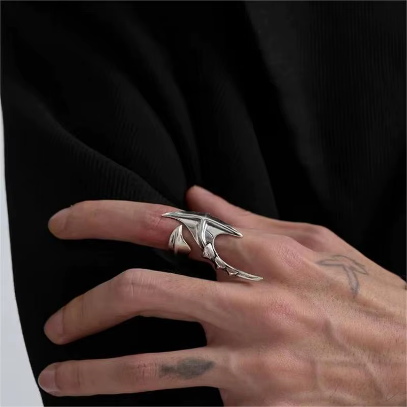 Cyberpunk Alien – bague irrégulière unisexe