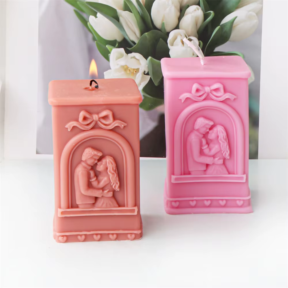 Moule à bougie en silicone pilier homme et femme