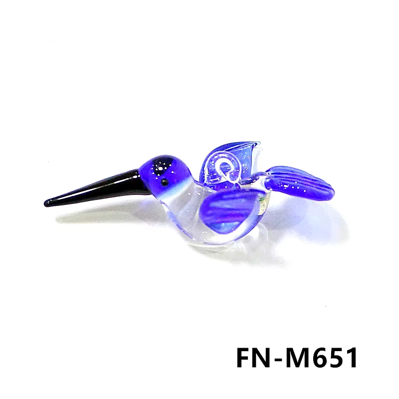 2 pièces clear mini hummingbird pendentif en verre adorable oiseau charme décorations pour diy bijoux colliers faire des accessoires ou des bonsaï de jardin micro paysage décoration compléments