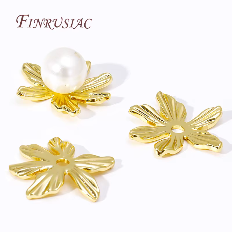 Embouts pour bijoux en laiton plaqué or 18 carats