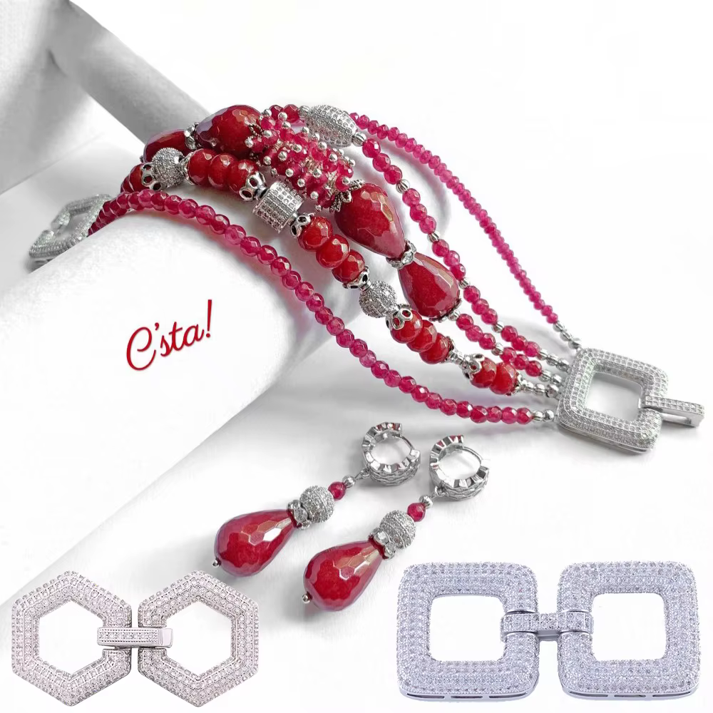 Juya-Fermoirs à crochet plaqués or 18 carats pour bricolage