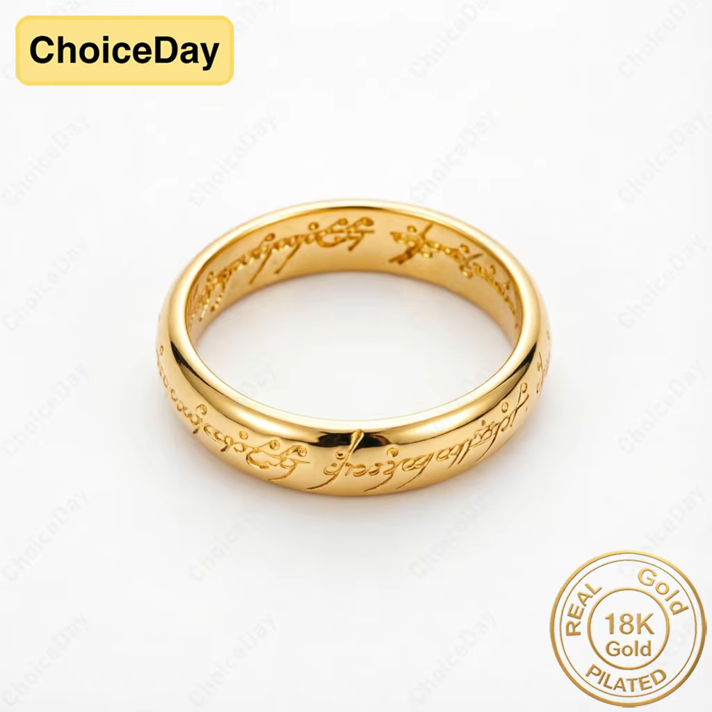 Bague en or plaqué 18 carats avec lettre gravée - Bijou élégant pour femme