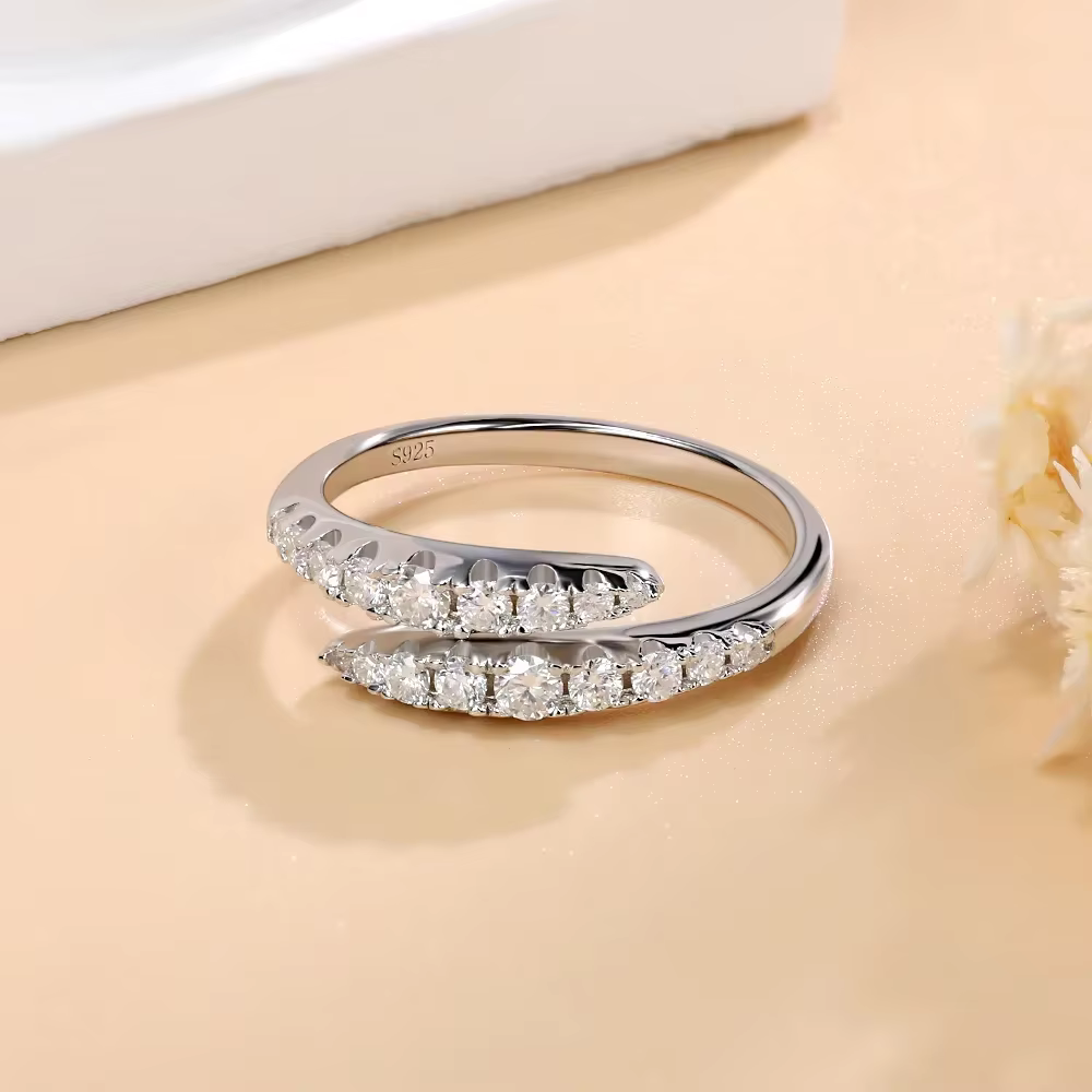 M-JAJA Moissanite serpent bague pour femmes alliance S925 en argent Sterling diamant bagues de fiançailles plaqué or 18K bijoux fins