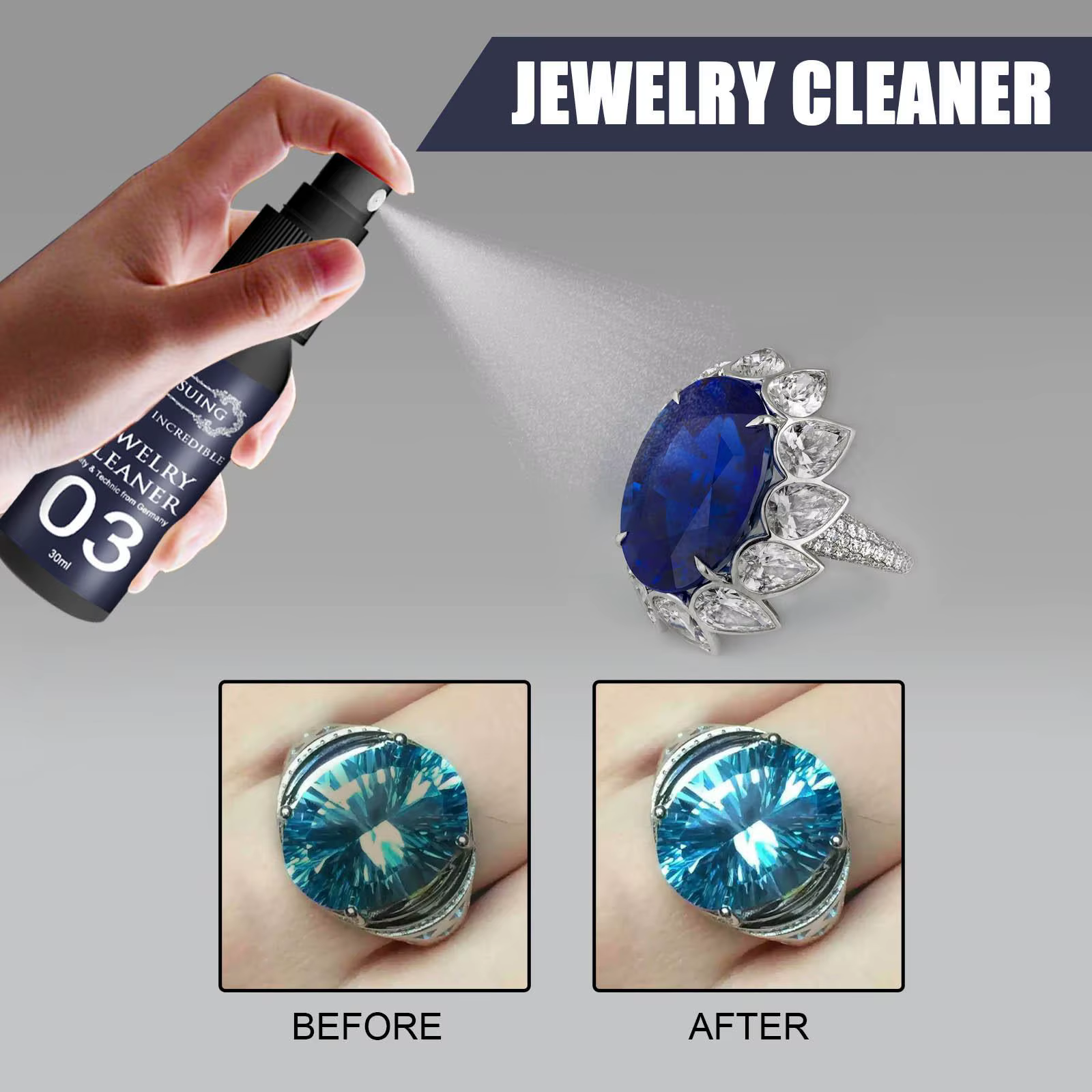 Nettoyant pour bijoux, Solution de nettoyage